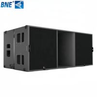 Sistem Suara Aktif KS28 Dual Subwoofer Pasif 18 Inch, Speaker 18 Inch, Subwoofer Plywood untuk Panggung
