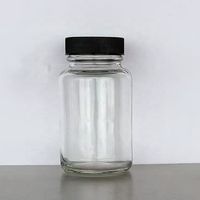 60ml 75ml 100ml pharmaceutique clair large bouche pilule capsule bouteille médecine verre tablette pots