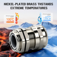 Presse-étoupe en laiton basse tension HONGXIANG HX-NT.M/PG IP66 pour câbles de 3 à 44 mm, utilisation industrielle et équipements électriques