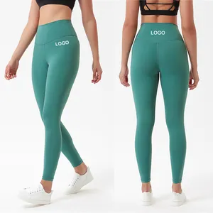 AOLA Custom Four Way Stretch Hohe Taille Bauch Kontrolle Workout Leggings Yoga Hose mit Taschen