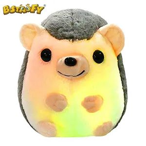 Bstaofy Light up Hedgehog Stuffed Animal Glow Small Plush Toy LED Nightlight Bedtime Gift for Toddlers Kids on Birthday
