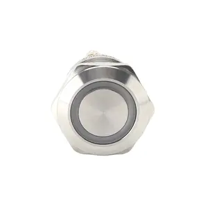 22mm IP67 Metal Momentary Led Push Button Switch With Screw Pins