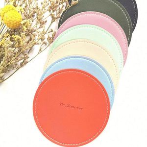 Creative Design Promotional Cup <b>Coaster</b> Blank PU Leather for Drinks for Indoor Use - Product Image 4