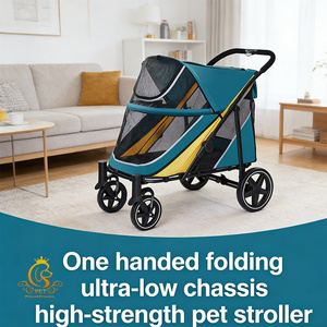 <span class=keywords><strong>Poussette</strong></span> pliable rapide pour animaux de compagnie EUR PET, châssis ultra-plat, double frein, coussin respirant et lavable, <span class=keywords><strong>poussette</strong></span> compacte pour chiens et chats pour un rangement facile - Product Image 2