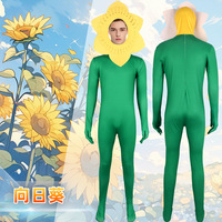 Combinaison tournesol pour hommes, Costume en spandex, tenue de cosplay pour fête, spectacle sur scène, jeu de rôle Anime