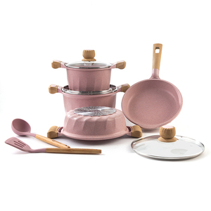 Ensemble de casseroles de cuisine en granit antiadhésif MGC personnalisé, <span class=keywords><strong>9</strong></span> pièces, <span class=keywords><strong>9</strong></span> pièces, ensemble de cuisson antiadhésif, casseroles et poêles en métal - Product Image 2
