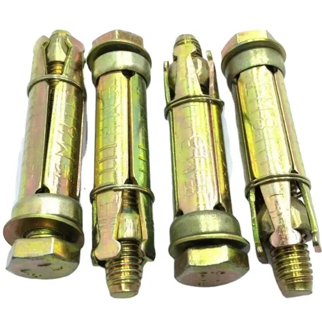 Ağır hizmet tipi çelik malzemeler 3 adet çapa cıvataları altıgen somun ankraj cıvatası M6 M8 M10 M12 M14 M16 m20