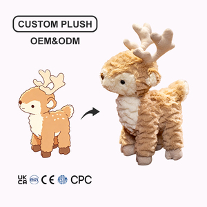 Jouets en peluche de Noël, adorables Père Noël, rennes, bonhommes de neige, jouets doux, fournisseur en gros, OEM, cadeau de Noël personnalisé, faible MOQ, usine - Product Image 1