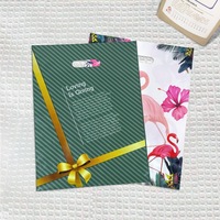 Tas Plastik Tema Bunga dengan Pegangan Die Cut, Tas Hadiah Terima Kasih, Cocok untuk Kemasan Hadiah Pesta dan Festival