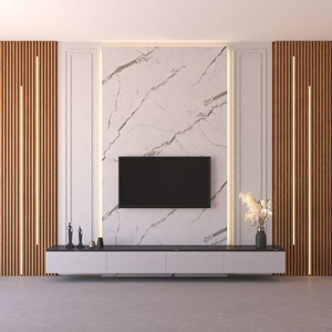 Feuille de marbre <span class=keywords><strong>PVC</strong></span> Lambrin UV au prix de gros feuille de marbre <span class=keywords><strong>PVC</strong></span> très brillante pour décoration murale intérieure - Product Image 2
