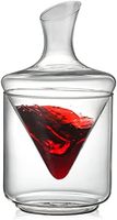 Ensemble décanteur et seau à glace pour vin rouge en verre borosilicate transparent, fait main, design moderne et luxueux, durable, 1000 ml, pour mariage