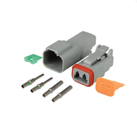DT 12P Way sellado gris macho y hembra Auto impermeable cable eléctrico conector enchufe terminales montaje 16-20 AWG