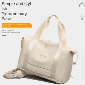 Nueva Bolsa de Viaje de Lona Oxford con Revestimiento de PU Impermeable, Plegable, Ligera, Grande, para Fin de Semana, con Logotipo Personalizado - Product Image 4