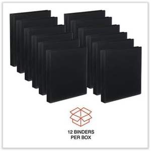 UNV20741PK Universal 11 X 8.5 1-Inch Capacity Slant D-<b>Ring</b> View <b>Binder</b> 3 <b>Rings</b>-Black (12/Carton) - Product Image 4