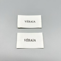 Étiquettes tissées principales en tissu blanc beige lavables de haute qualité, personnalisables avec logo, pour vêtements, chaussures, sacs, marque LEADER, 100 pièces
