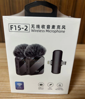 Microphone sans fil F15, microphone cravate sans fil, microphone de diffusion en direct à réduction de bruit pour téléphone portable