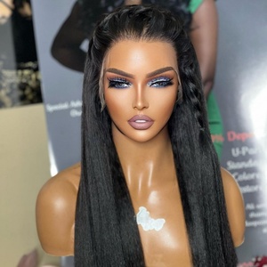 Perruques en cheveux humains bon marché KS 40 pouces 13x6 HD Lace Frontal Indian Hiar pré-épilées et nœuds décolorés sans colle pour femmes noires - Product Image 4