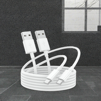 Câble USB Type-C 3A Charge Rapide 1m Blanc & Noir Synchronisation Charge pour Téléphone Portable Banques d'Alimentation Montre Intelligente & Écouteurs