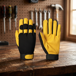 Gants de course et de cyclisme à écran tactile, personnalisés, antidérapants, en cuir, doublure thermique hiver, ignifuges, pour mécaniciens - Product Image 3