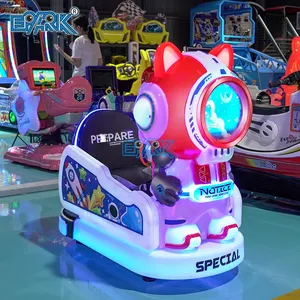 Nuovo prodotto Cartoon Space Cat auto a gettoni Kids Ride On Car Amusement bambini Snowflake Blowing Swing Gaming Machine