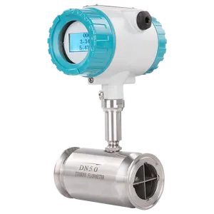 Medidor de flujo de agua de turbina, medidor de flujo digital de turbina sanitaria ss304 ss316