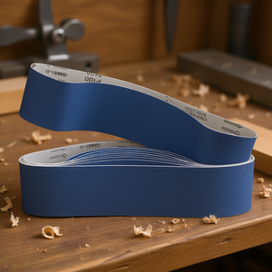 Bandes abrasives Fervi P100 bleues pour le ponçage du métal et du bois - Product Image 3