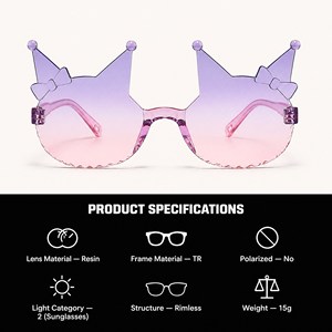 Colorful Kids <b>Sunglasses</b> Cute Bow Design <b>Gradient</b> Translucent Shades for Children Party Gifts - Product Image 3