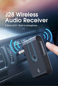 Музыкальный ресивер AGETUNR J28, 3,5 мм, AUX, <span class=keywords><strong>bluetooth</strong></span>, комплект беспроводной гарнитуры V5.3, аудио адаптер, MP3-плеер для автомобиля/наушников/динамика - Product Image 6