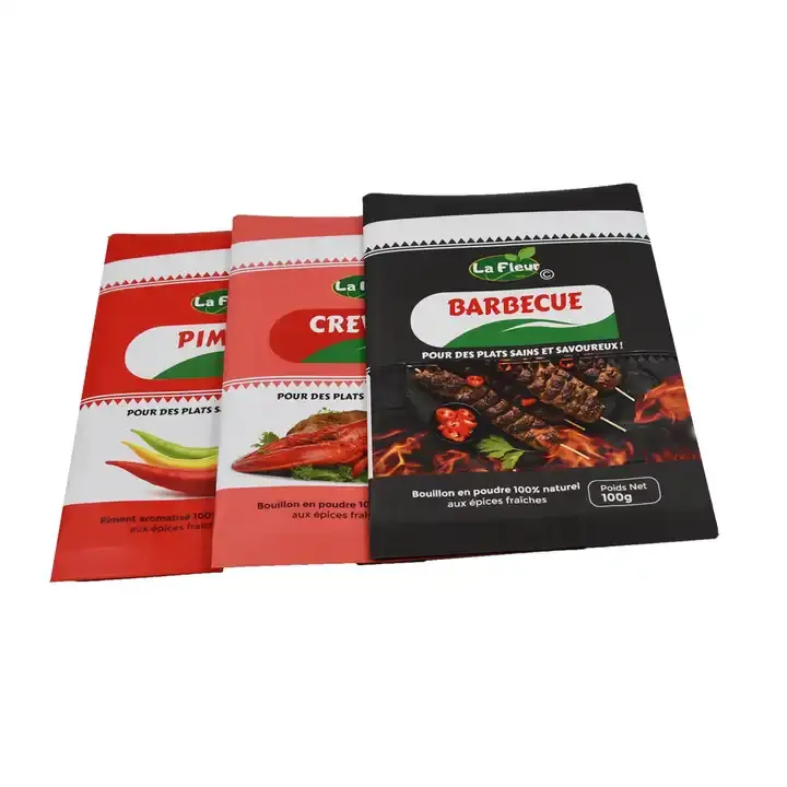 Digital Printing OEM Food Spice Seasonings Dried Food Powder Heat Seal Packaging Pouch Bag