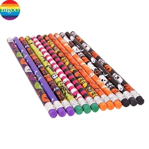Diseños de Halloween lápiz de madera mixto con Borrador de Halloween <span class=keywords><strong>2d</strong></span> combinado Conjunto personalizado para la escuela y los niños - Product Image 4