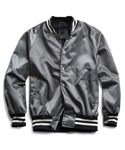 Blousons bombardiers <span class=keywords><strong>Varisity</strong></span> pour hommes, coupe-vent surdimensionné, vestes de baseball en satin personnalisées - Product Image 3