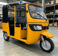 Tuk Tuk Eléctrico Semiabierto para Pasajeros, Control de Modo Dual, Triciclo Multipasajeros para Transporte Público Urbano y Turismo