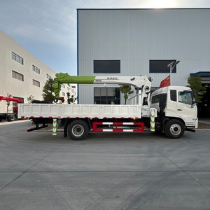 Grue à flèche rigide Dongfeng 4x2 montée sur camion, 8 tonnes, 10 tonnes, 12 tonnes, grue de chargement hydraulique pour camion à vendre - Product Image 5