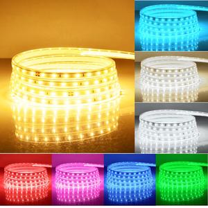 AC 220V 60leds Smd 5050 tira de luz impermeable IP67 alto lumen Flexible tira de luz Led al aire libre <span class=keywords><strong>Camping</strong></span> sitio decorar Luz - Product Image 6