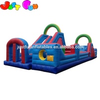 Cours d'obstacles interactifs gonflables de jeu de course d'amusement à vendre