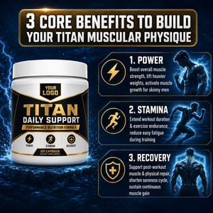 Suplementos Nutricionales para el Bienestar Masculino, Apoyo al Rendimiento y Fuerza, Recuperación Muscular, Ingredientes Herbales, Cápsulas Deportivas para Hombres - Product Image 5