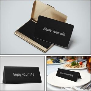 Hot Sale Blank Aluminum Alloy Metal Business Card Engravable Steel Tag <b>Plate</b> DIY Custom <b>Name</b> Card - Product Image 3