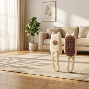 Brosse à poils pour animaux de compagnie 3-en-1 de luxe en plastique portable et écologique, peigne vapeur, éliminateur de poils et <span class=keywords><strong>spray</strong></span> de toilettage multifonction pour chiens et chats - Product Image 4