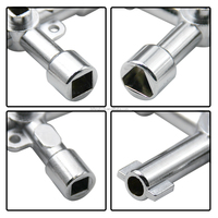 4in1 multifonctionnel argent clé clé électrique ascenseur armoire de commande vanne triangle intérieur quatre coins tête de tournevis