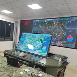 Tùy chỉnh trung tâm chỉ huy điều khiển từ xa nâng bảng cát điện tử điều khiển kép màn hình lớn màn hình cảm ứng máy trạm - Product Image 3