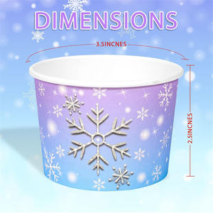 Vasos Desechables para Golosinas, Vasos <span class=keywords><strong>de</strong></span> Papel para Postres, Tazones para Helado, para Decoración <span class=keywords><strong>de</strong></span> Fiestas, Suministros para Empacar Helados y Postres - Product Image 4