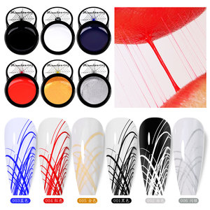 Ensemble de vernis à ongles en gel araignée 6 couleurs, gel élastique pour sculpture, gel UV non toxique et écologique pour salon de manucure professionnel - Product Image 1