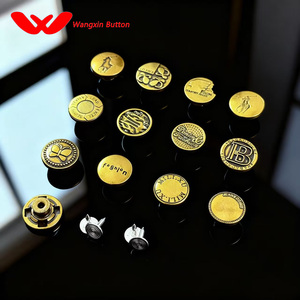 Mới Được Thiết Kế ODM Kim Loại Dập Nổi Logo Thương Hiệu Tùy Chỉnh Mô Hình Retro Chuyển Đổi Nút Denim Quần Jean Nút Góc Móng Tay Chất Lượng Cao - Product Image 2