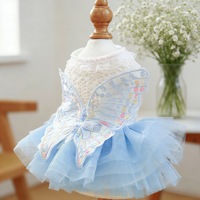 Jupe de princesse en gaze de fée papillon pour petits chiens et chats - Costume de cosplay mignon