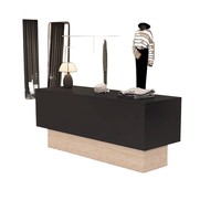 Table d'exposition îlot moderne et durable avec combinaison libre et comptoir de caisse pour les magasins de vêtements et de chaussures