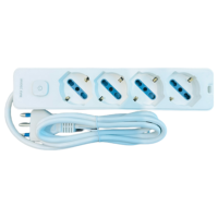 Prise italienne 16A Prise italienne à 4 positions Connecteur électrique à 4 prises pour usage domestique 1.5 mLongueur de câble nominale 16A