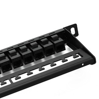 Cat6 Panel Patch untuk Inline Keystone ukuran Mini 0.5U 24 Port Cat5 tipe baru