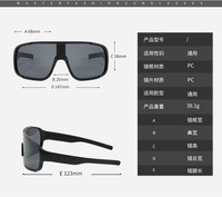 Nouvelles lunettes de soleil de sport, grand cadre, cadre noir, lunettes d'alpinisme en plein air, lunettes de vélo, lunettes de soleil de cyclisme