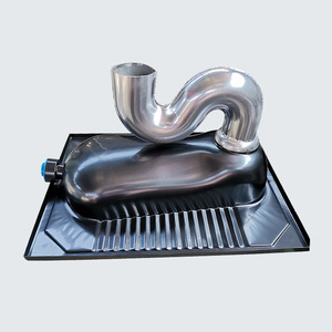 ถาดรองน้ำส้วมสแตนเลส Changwang 304 แบบกดมือฝังใน สำหรับห้องน้ำสาธารณะ - Product Image 3