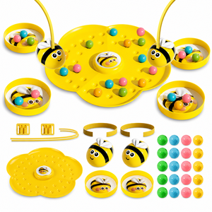 Jeu de table magnétique 3D attrape-abeilles, jouet boule de <span class=keywords><strong>pollen</strong></span> à porter sur la tête, jeu de société <span class=keywords><strong>d</strong></span>'entraînement aux réflexes et à la coordination œil-main pour enfants - Product Image 1